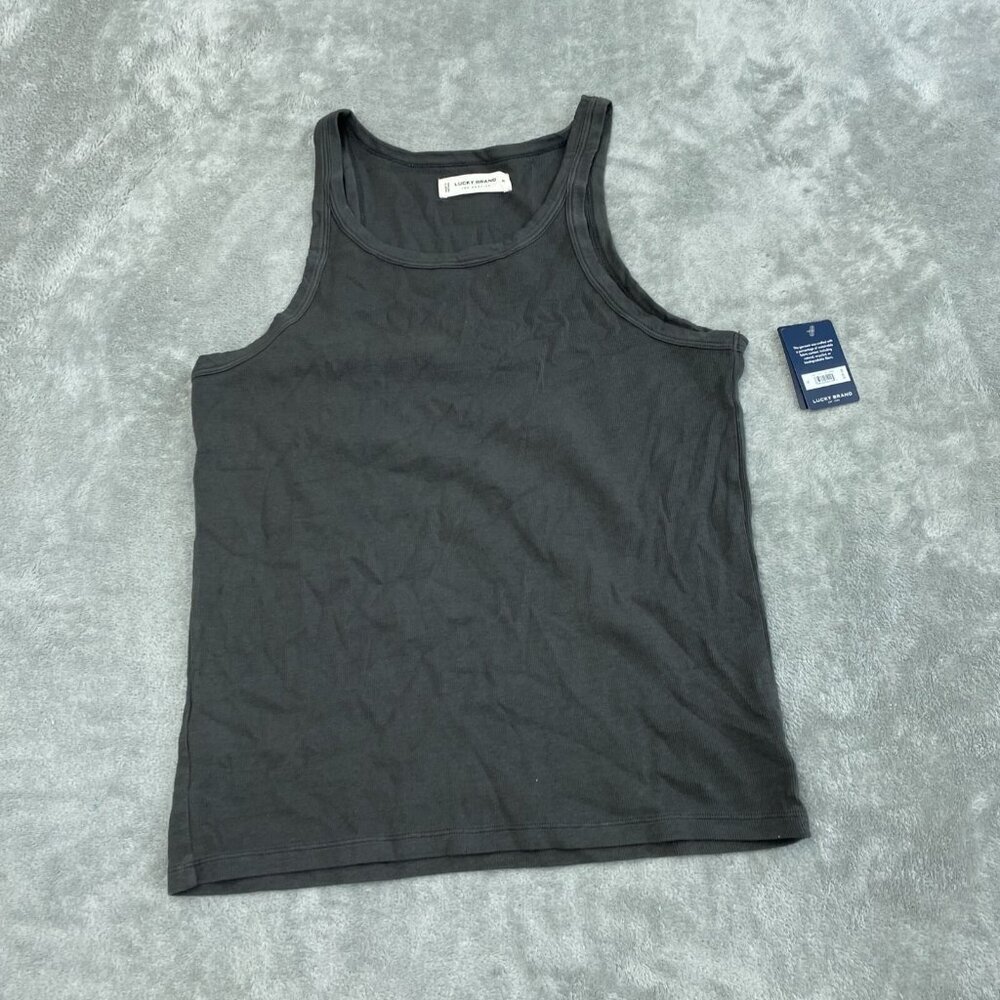 Lucky Brand womens Gray Tank Top XL Sustainable Cotton Blend NWT 0389